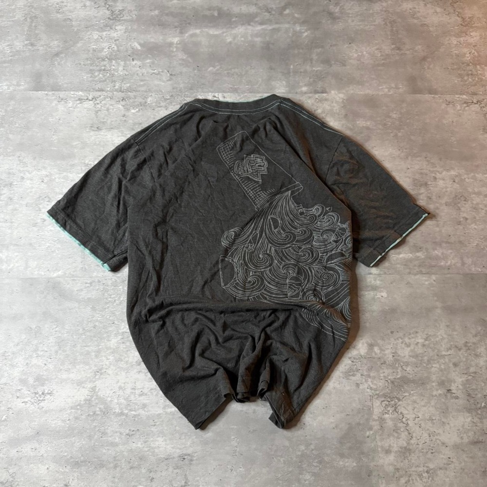 Grunge 2000s Relaxed Boxy Charcoal Taco Bell Skater Y2K Tee